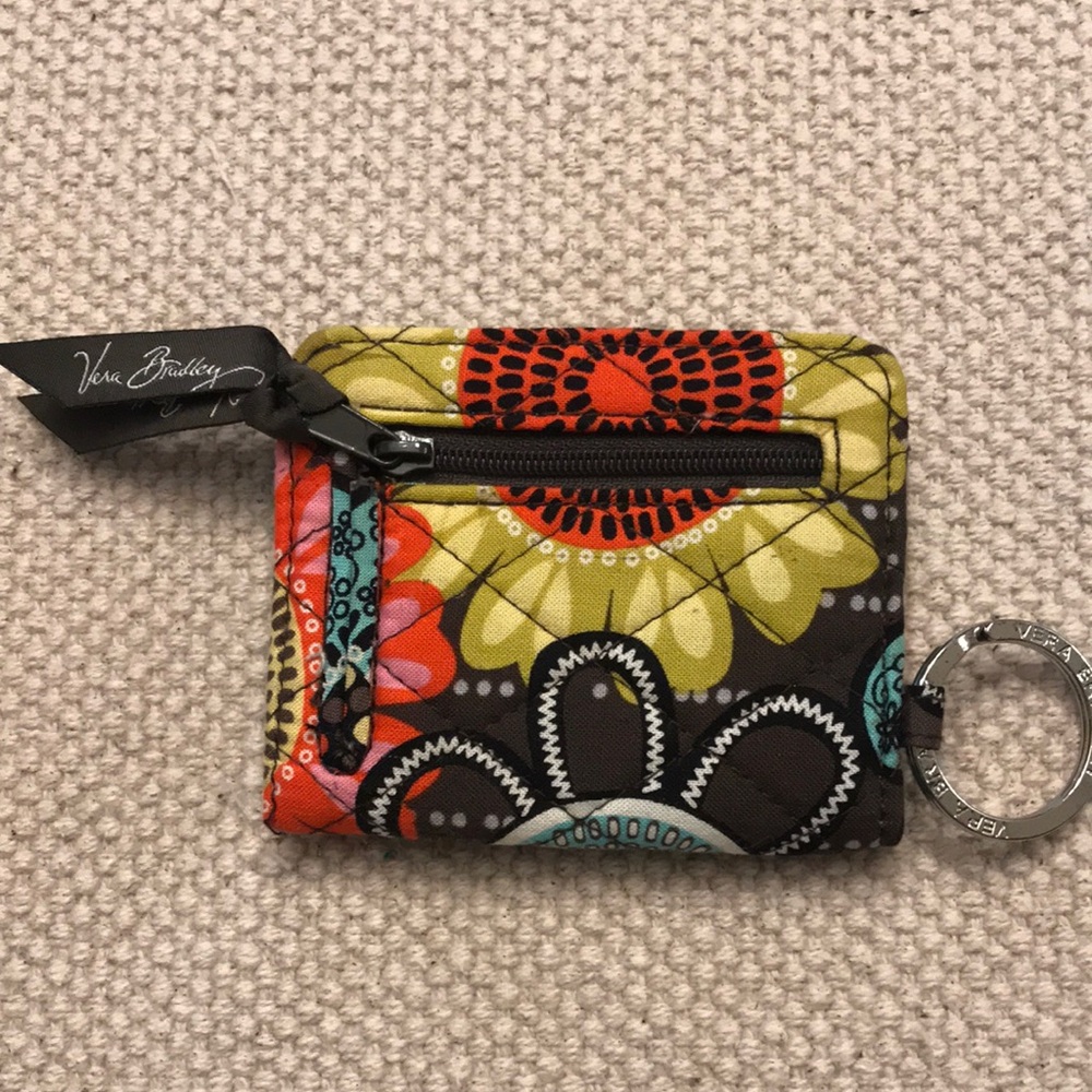 Vera Bradley Colorful Floral Keychain Pouch